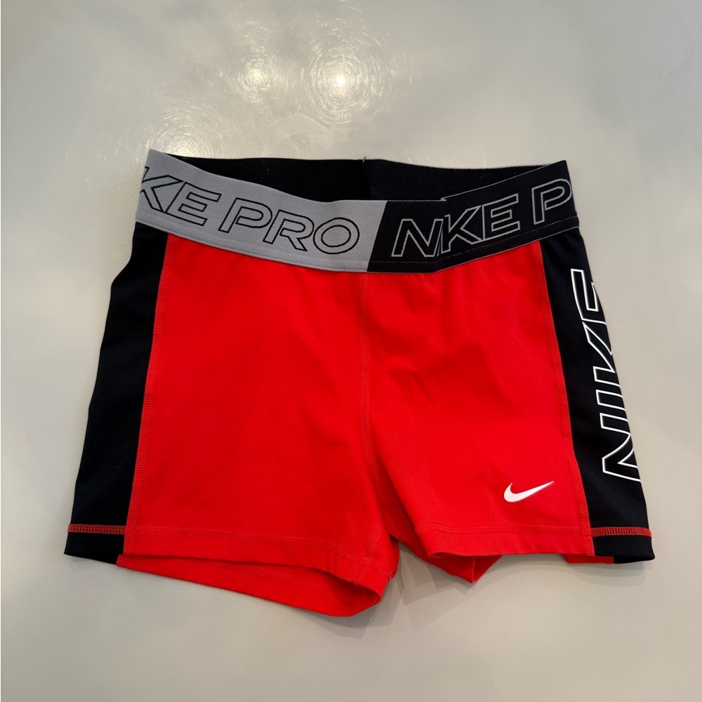 Nike Pro Shorts Women’s Size M Red and Black